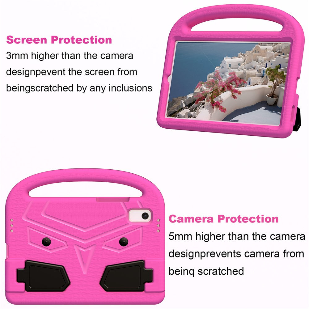 For Lenovo Tab M9 Sparrow Style EVA Case Foldable Kickstand Tablet Protective Cover with Portable Handle - Rose