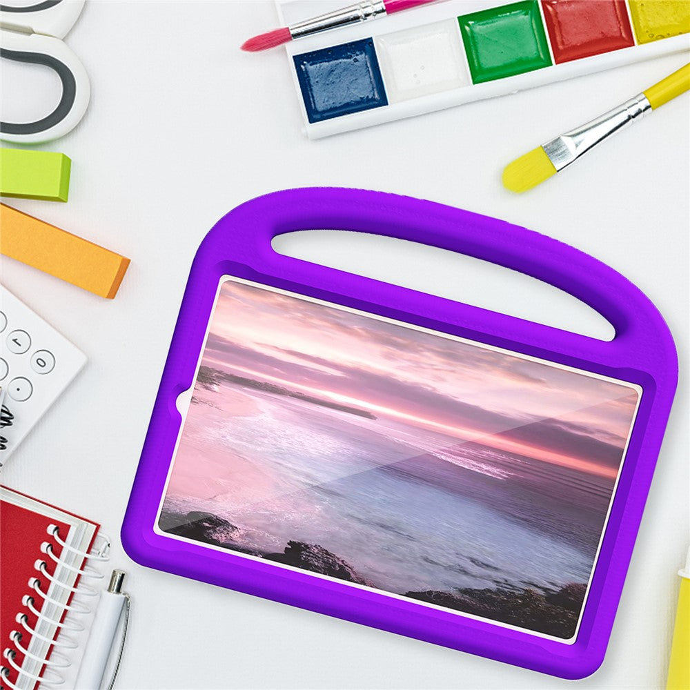 For Lenovo Tab M9 Sparrow Style EVA Case Foldable Kickstand Tablet Protective Cover with Portable Handle - Purple
