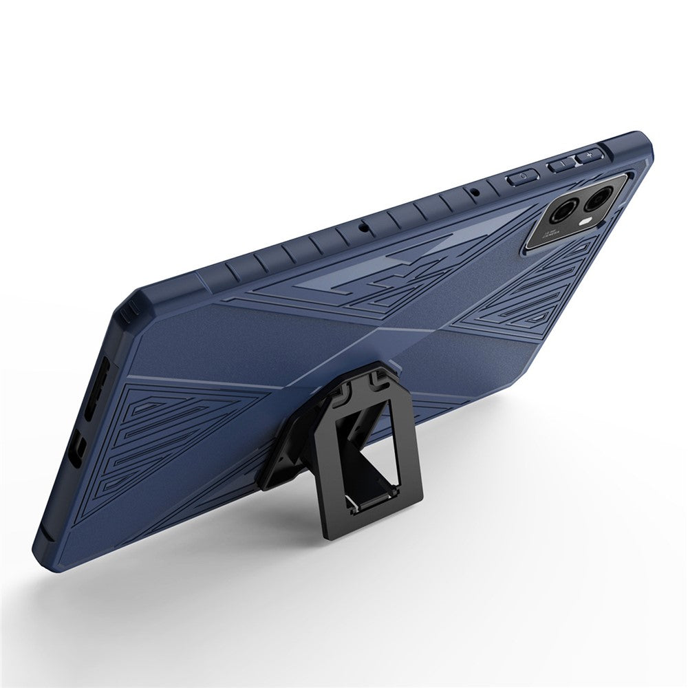 PC+TPU Hybrid Tablet Case for Lenovo Legion Y700 (2023) Foldable Kickstand Drop-proof Tablet Cover - Grey