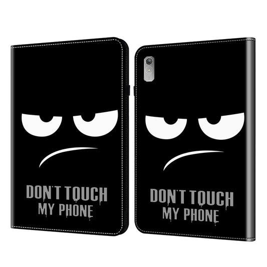 Anti-scratch PU Leather Tablet Case For Lenovo Tab P11 Gen 2 Pattern Printing Stand Card Holder Cover - Don't Touch My Phone