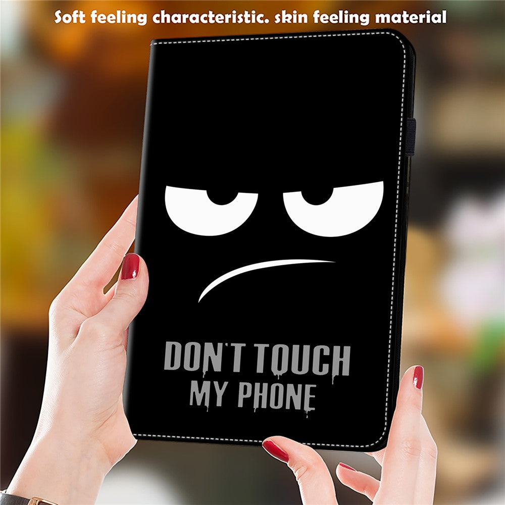 Anti-scratch PU Leather Tablet Case For Lenovo Tab P11 Gen 2 Pattern Printing Stand Card Holder Cover - Don't Touch My Phone