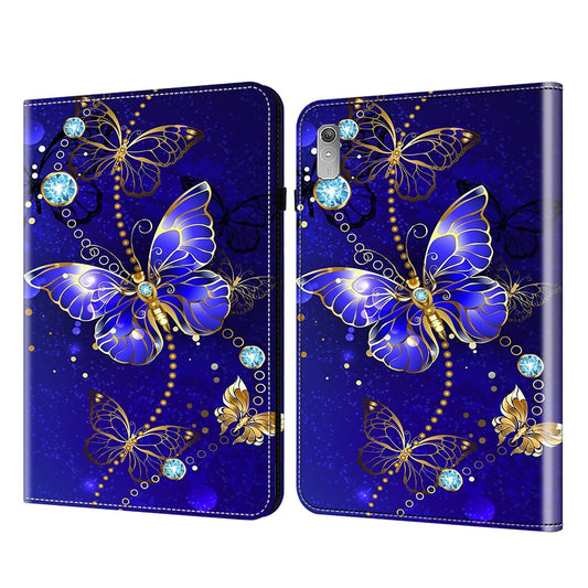 Anti-scratch PU Leather Tablet Case For Lenovo Tab P11 Gen 2 Pattern Printing Stand Card Holder Cover - Diamond Butterfly