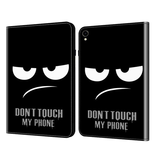 For Samsung Galaxy Tab S10 / S9 / S9 FE Anti-Drop PU Leather Tablet Case Shockproof Pattern Printing Shell Cover Stand - Don&#39;t Touch My Phone