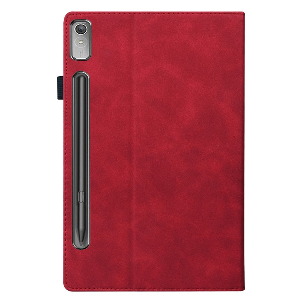 For Lenovo Tab P12 PU Leather Tablet Case Wallet Stand Full Protection Tablet Cover - Red