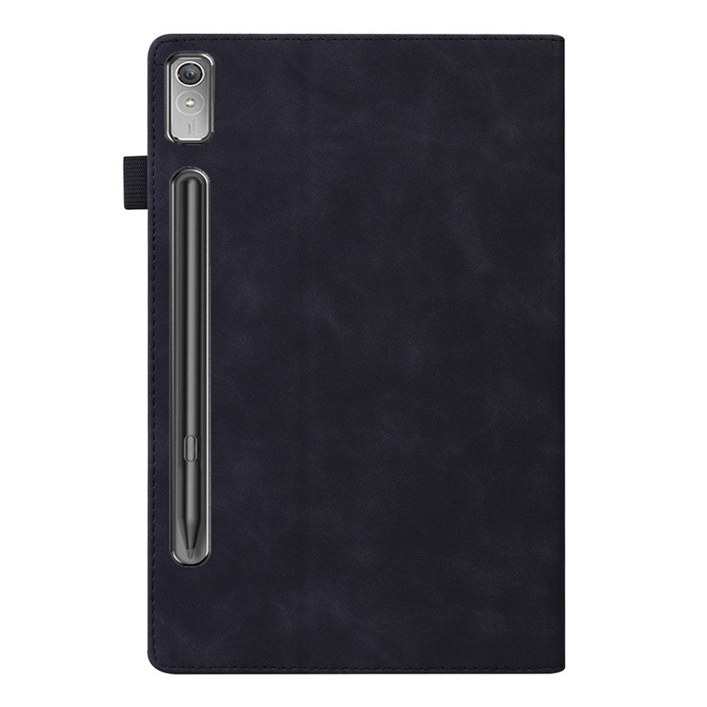 For Lenovo Tab P12 PU Leather Tablet Case Wallet Stand Full Protection Tablet Cover - Black