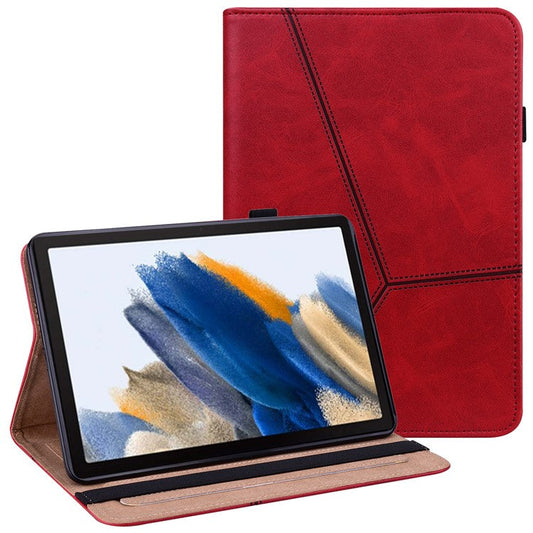 For Samsung Galaxy Tab A9 Cover PU Leather Stand Shell Card Holder Tablet Case - Red