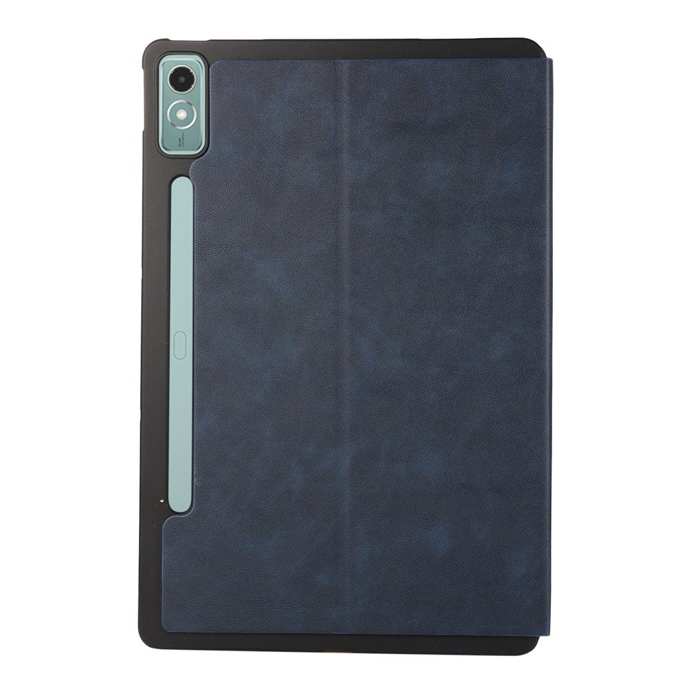For Lenovo Xiaoxin Pad Pro 12.7 inch Case Shockproof PU Leather Flip Tablet Cover with Stand - Blue