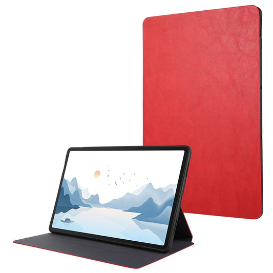 For Lenovo Xiaoxin Pad Pro 12.7 inch Case Shockproof PU Leather Flip Tablet Cover with Stand - Red