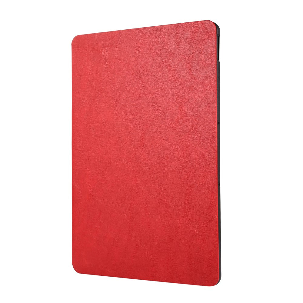 For Lenovo Xiaoxin Pad Pro 12.7 inch Case Shockproof PU Leather Flip Tablet Cover with Stand - Red