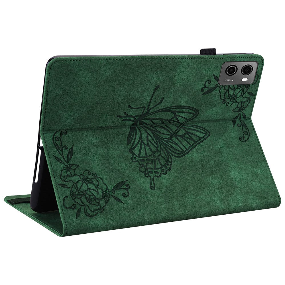 For Lenovo Legion Y700 (2023) / Tab Gen 2 Case PU Leather Imprinted Card Holder Stand Tablet Cover - Green