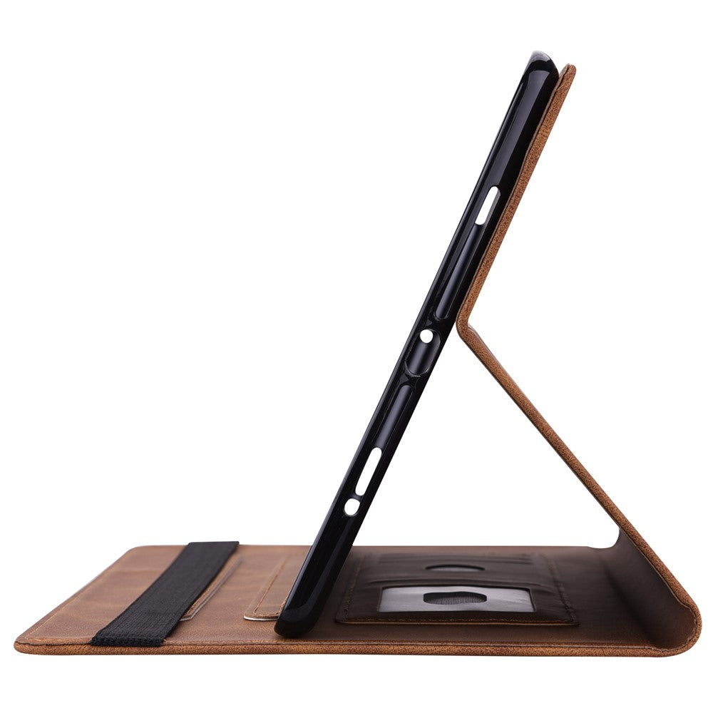 For Lenovo Legion Y700 (2023) / Tab Gen 2 Case PU Leather Imprinted Card Holder Stand Tablet Cover - Brown
