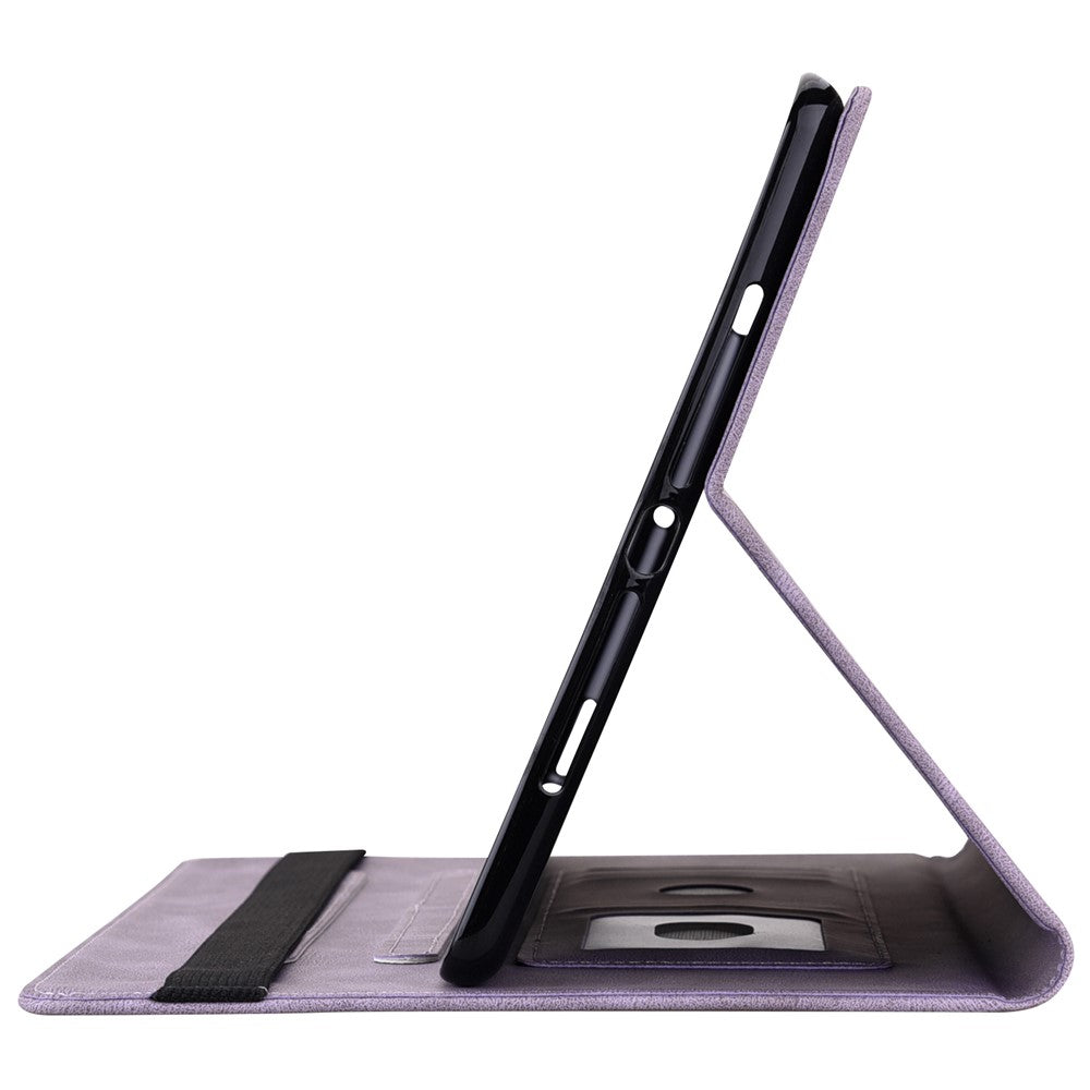 For Lenovo Legion Y700 (2023) / Tab Gen 2 Case PU Leather Imprinted Card Holder Stand Tablet Cover - Purple
