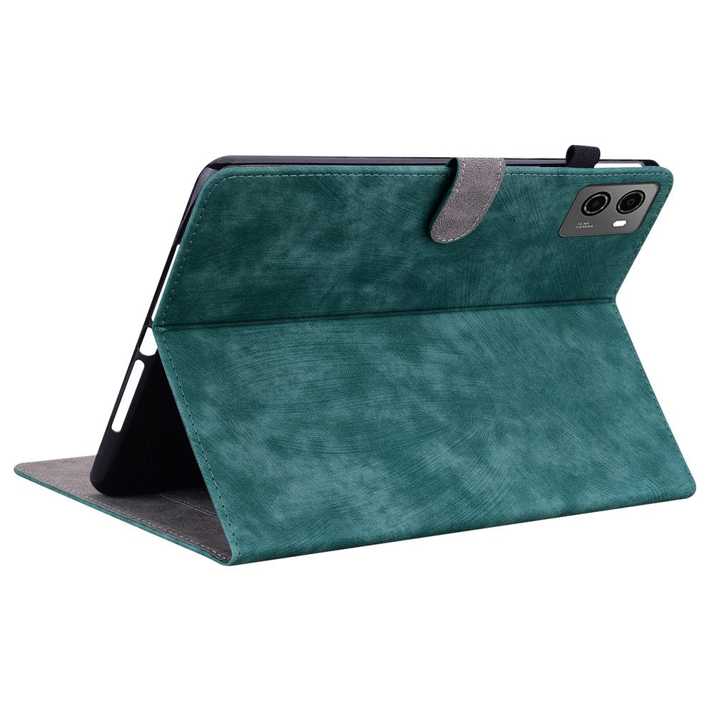 For Lenovo Legion Y700 (2023) / Tab Gen 2 Cover Imprinted Stand PU Leather Card Holder Tablet Case - Green