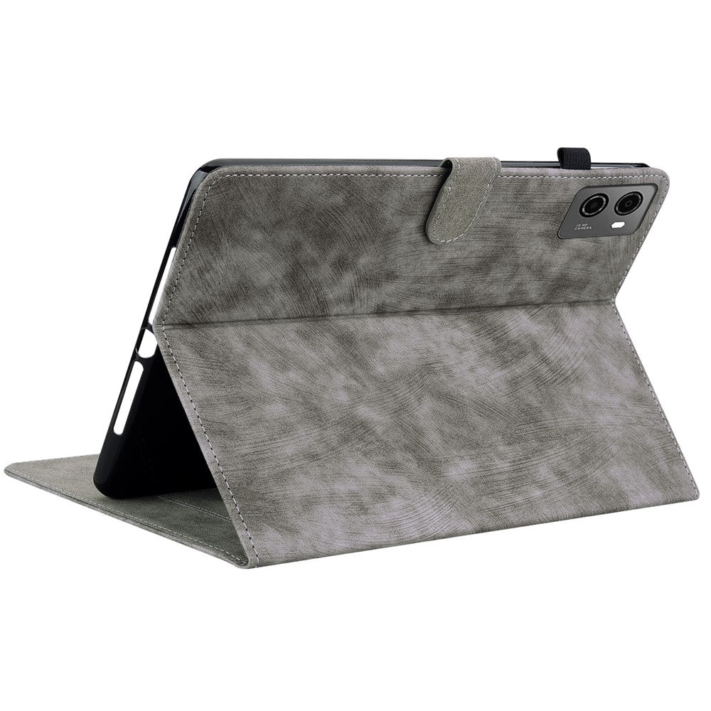 For Lenovo Legion Y700 (2023) / Tab Gen 2 Cover Imprinted Stand PU Leather Card Holder Tablet Case - Grey