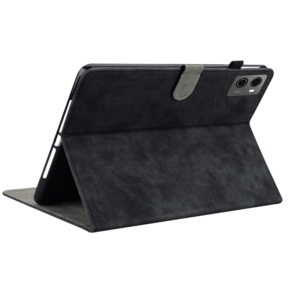 For Lenovo Legion Y700 (2023) / Tab Gen 2 Cover Imprinted Stand PU Leather Card Holder Tablet Case - Black