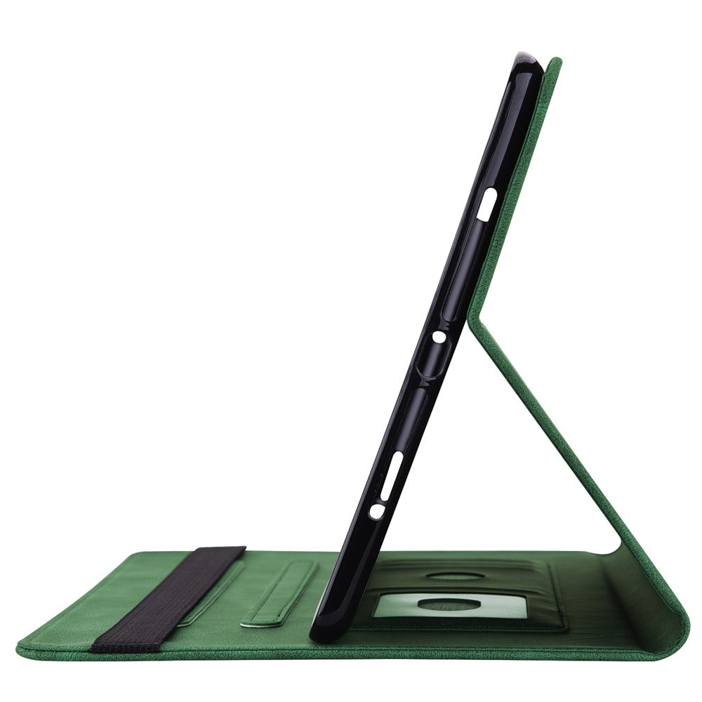 For Lenovo Tab M10 5G PU Leather Case Stand Card Holder Imprinted Tablet Cover - Green