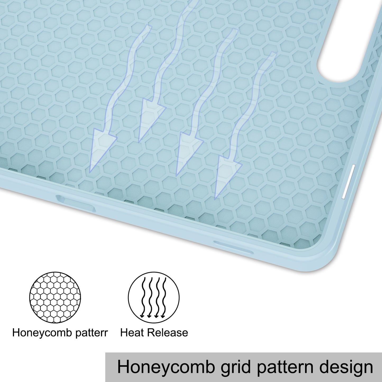 For Samsung Galaxy Tab S9 FE Leather Case Tri-fold Stand Pen Slot Tablet Cover - Sky Blue