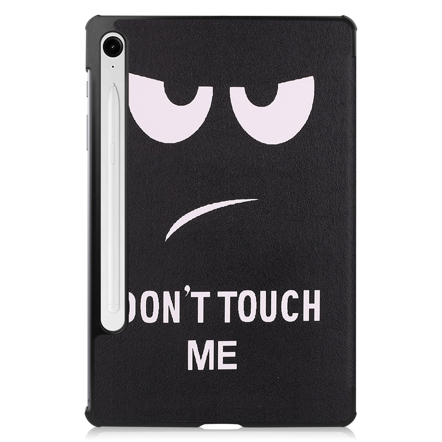 For Samsung Galaxy Tab S9 FE Case Pattern Printing Trifold Stand Tablet Cover - Don&#39;t Touch Me