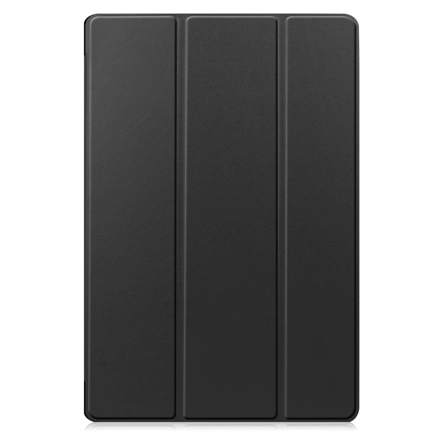 For Samsung Galaxy Tab S9 FE+ Leather Case Tablet Cover with Tri-fold Stand - Black