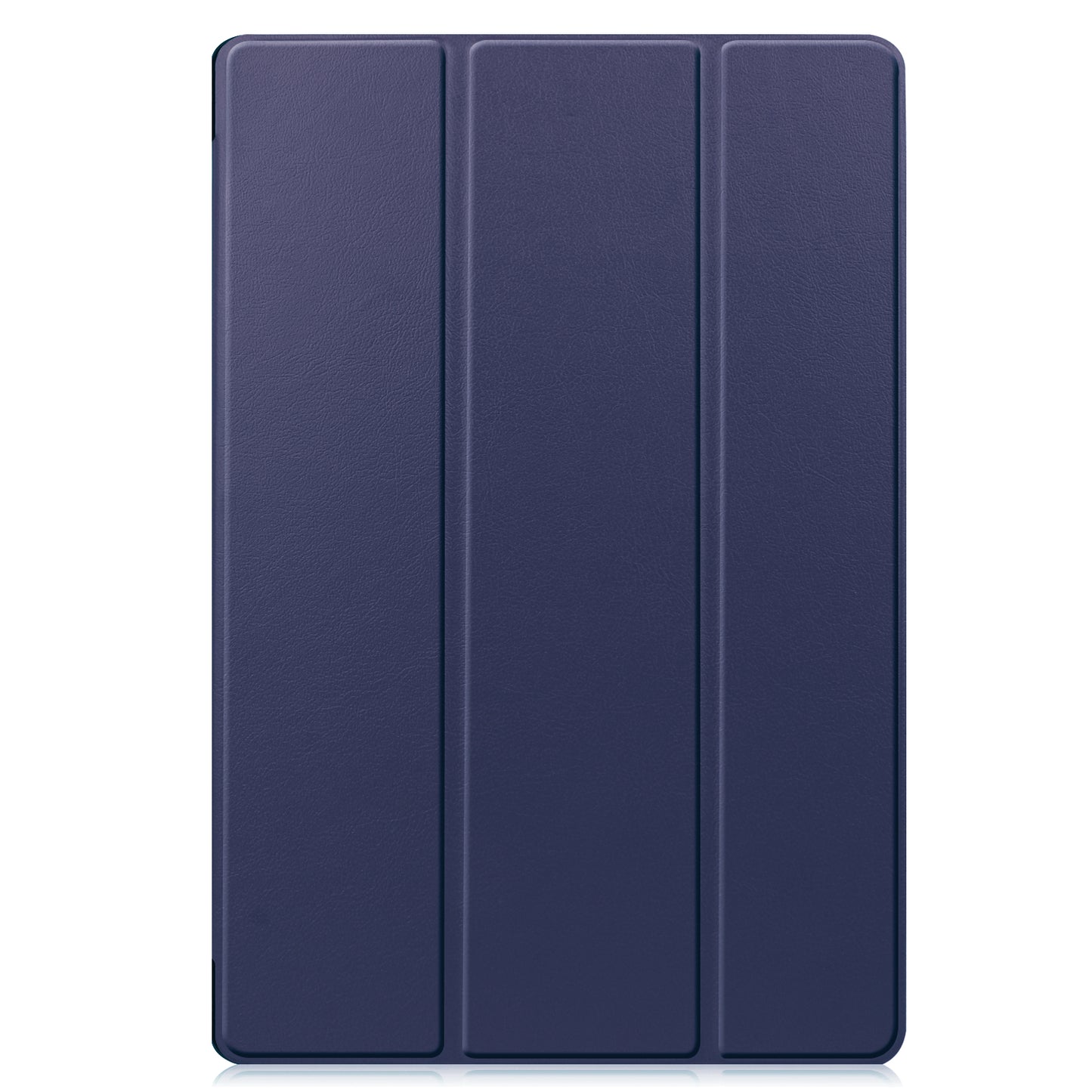 For Samsung Galaxy Tab S9 FE+ Leather Case Tablet Cover with Tri-fold Stand - Dark Blue