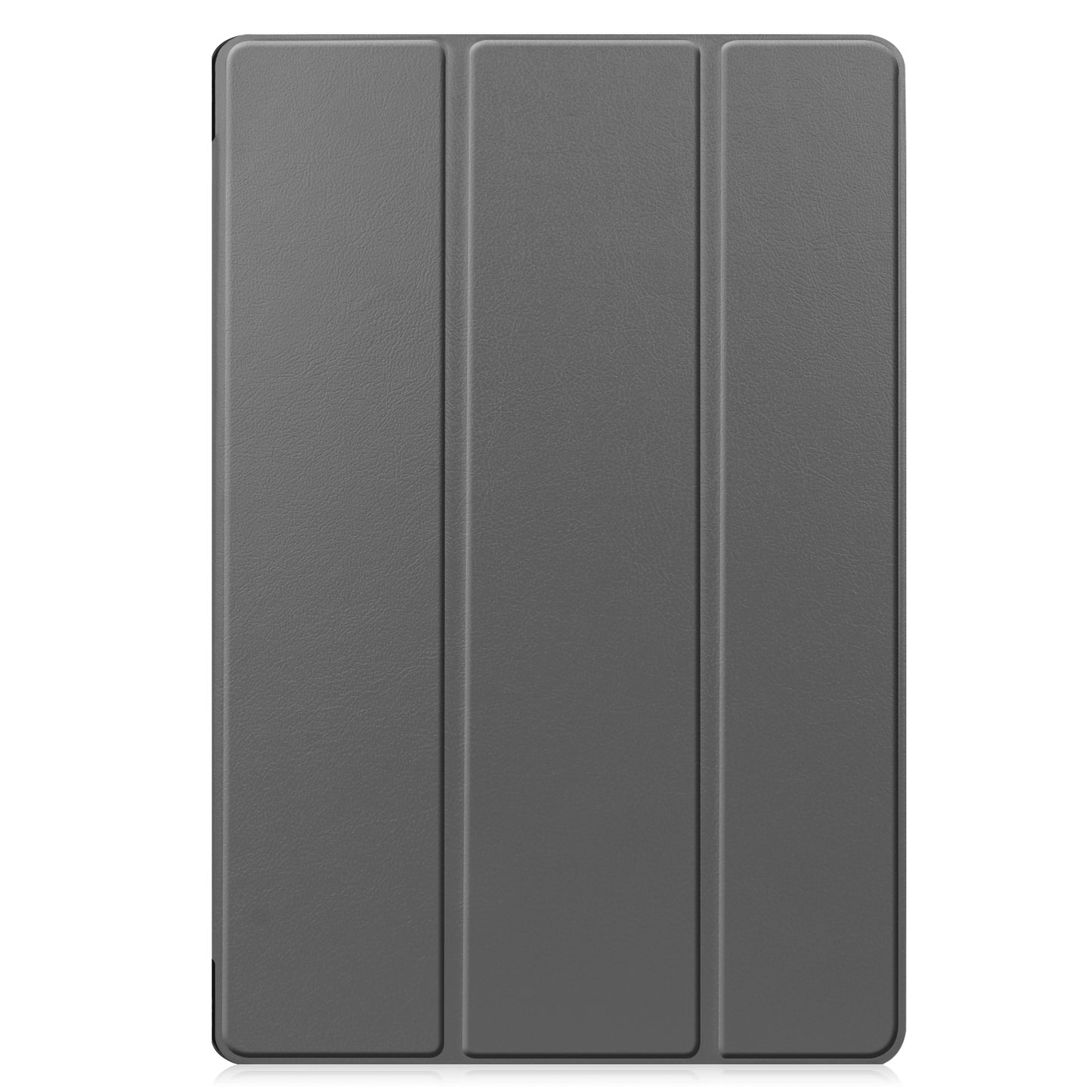 For Samsung Galaxy Tab S9 FE+ Leather Case Tablet Cover with Tri-fold Stand - Grey