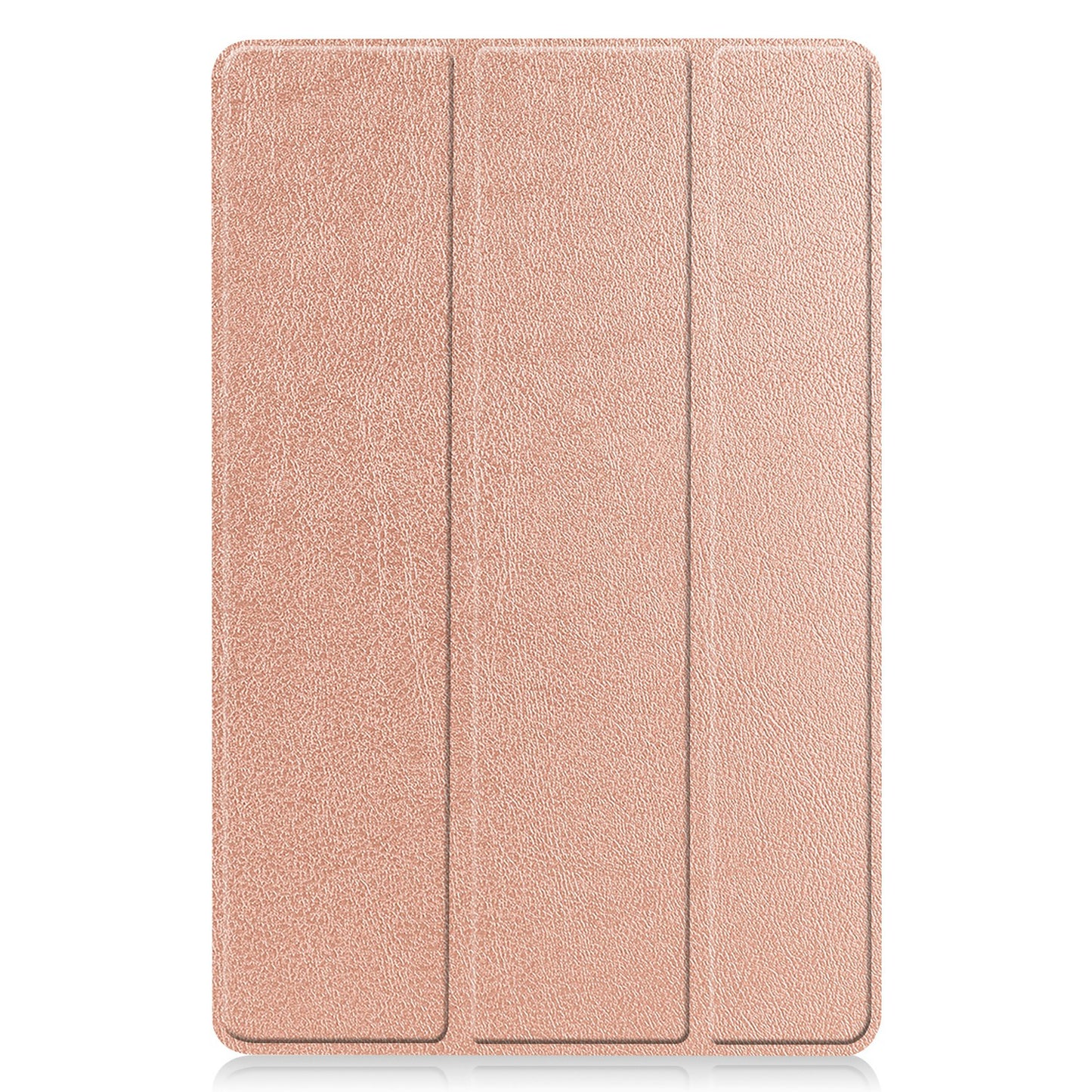 For Samsung Galaxy Tab S9 FE Case Tri-fold Stand PU Leather Tablet Cover - Rose Gold