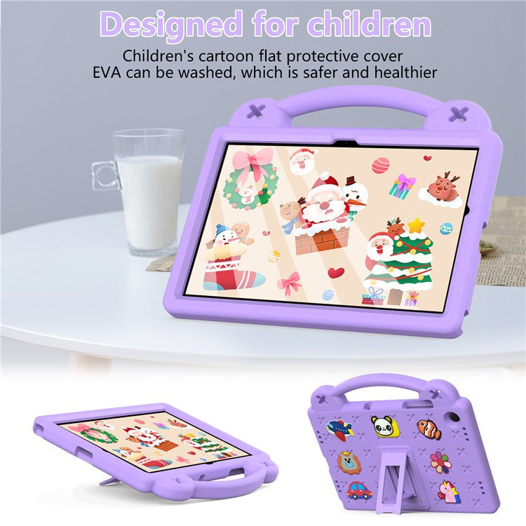For Samsung Galaxy Tab A9+ Case EVA Protective Tablet Cover Kids Friendly Grip Handle Kickstand Case - Purple