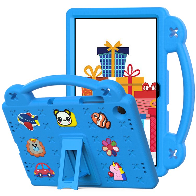 For Samsung Galaxy Tab A9+ Case EVA Protective Tablet Cover Kids Friendly Grip Handle Kickstand Case - Sky Blue