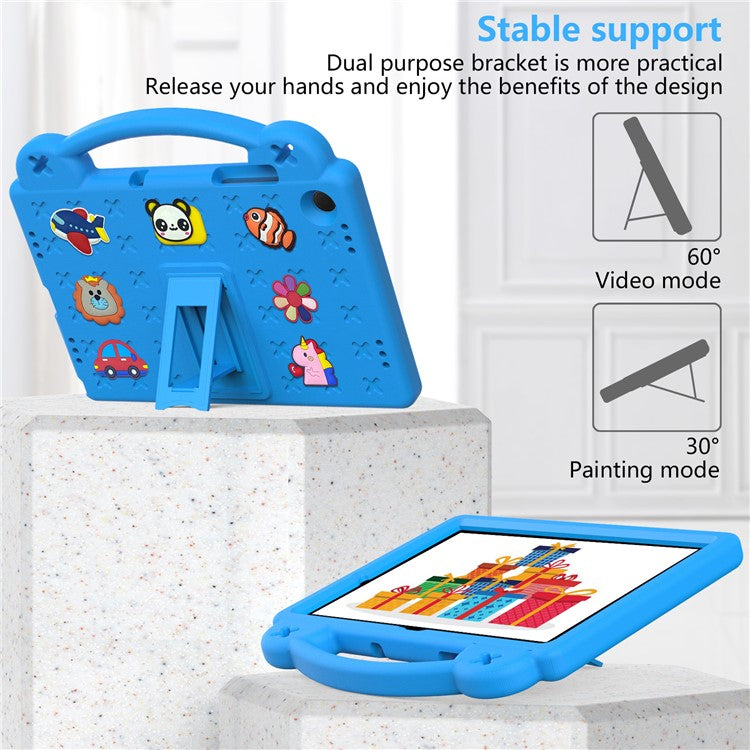 For Samsung Galaxy Tab A9+ Case EVA Protective Tablet Cover Kids Friendly Grip Handle Kickstand Case - Sky Blue