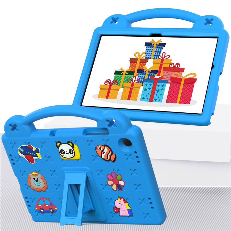 For Samsung Galaxy Tab A9+ Case EVA Protective Tablet Cover Kids Friendly Grip Handle Kickstand Case - Sky Blue