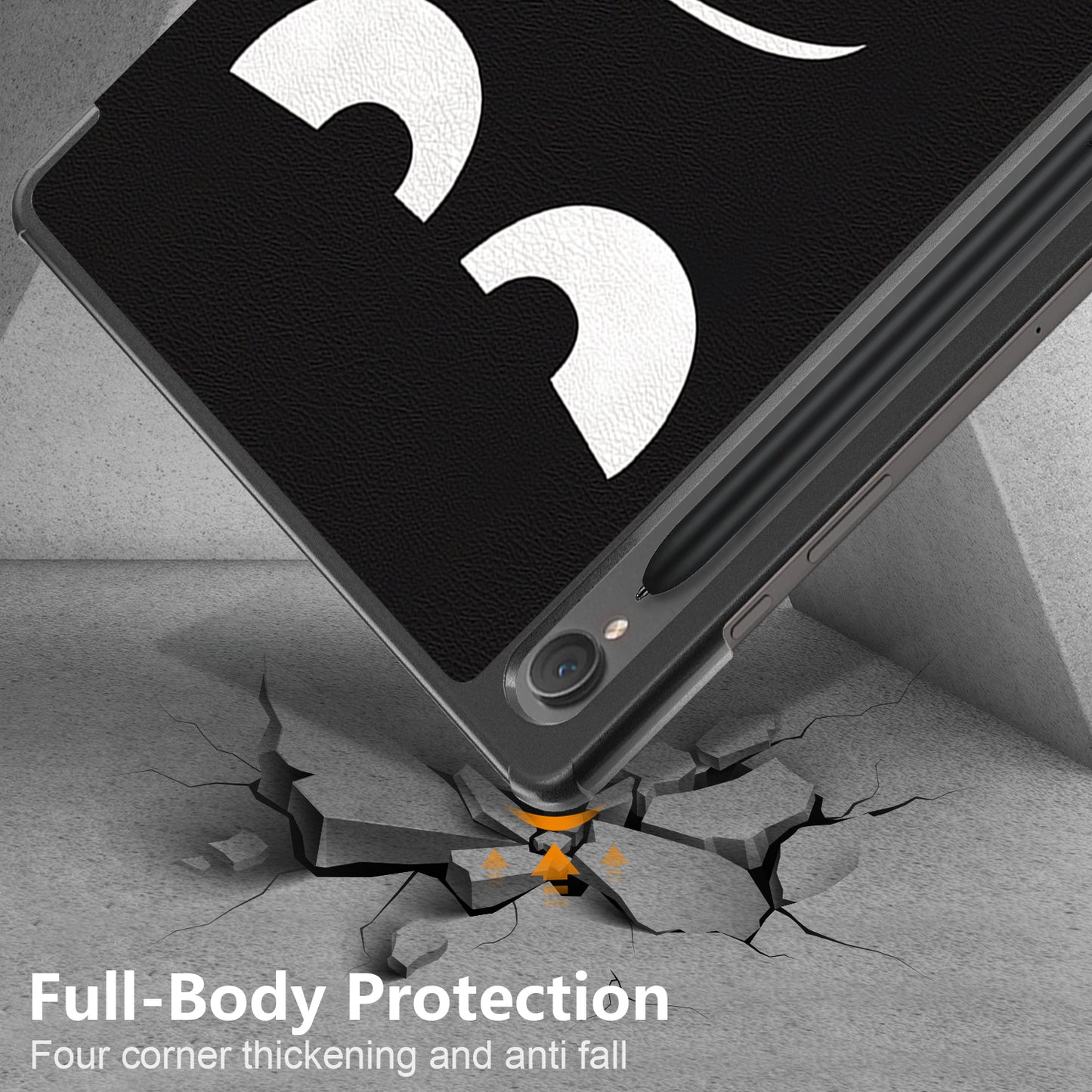 For Samsung Galaxy Tab S9 FE sm-x510 sm-x516 Case Tri-fold Stand Pattern Printing Tablet Cover - Don&#39;t Touch Me
