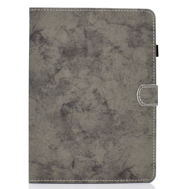 For Samsung Galaxy Tab A9 Leather Case Cloth Texture Card Holder Tablet Cover - Grey
