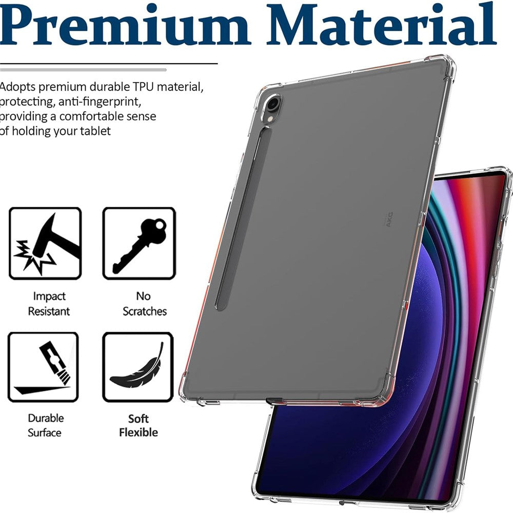 For Samsung Galaxy Tab S10 Lite / S10 FE / S9 FE Case TPU Cover HD Transparent Drop Protection Tablet Shell