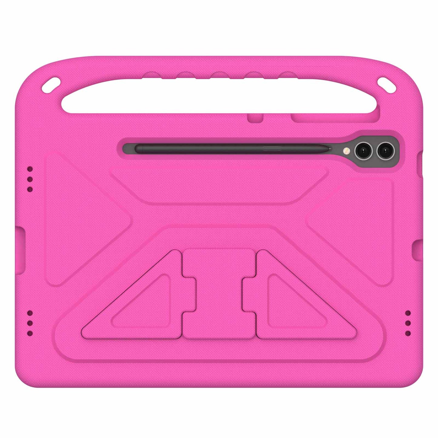 For Samsung Galaxy Tab S9 FE+ Case Hand Grip EVA Tablet Kickstand Cover - Rose