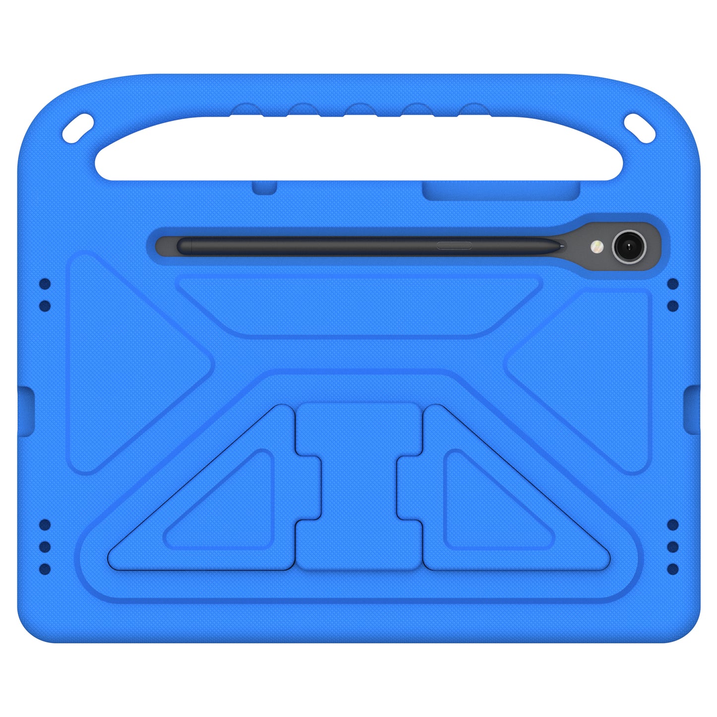 For Samsung Galaxy Tab S9 FE Case Kickstand EVA Tablet Cover with Hand Grip - Blue