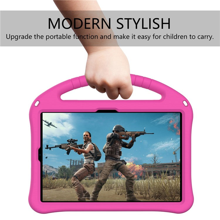 For Xiaomi Pad 6 / Pad 6 Pro / Huawei MatePad SE 11 Kids Tablet Case Handle Kickstand Rugged EVA Cover - Rose