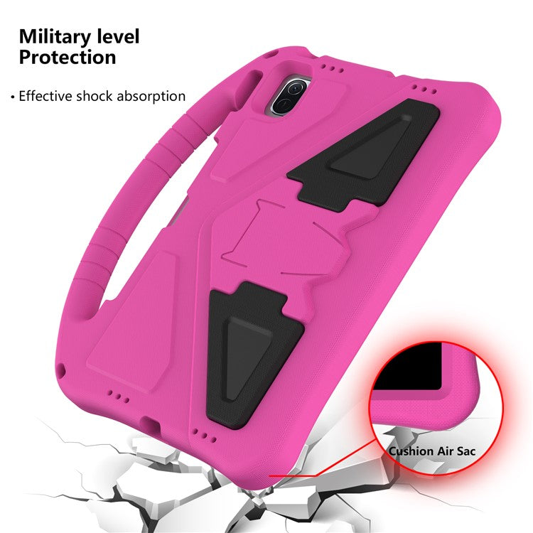 For Xiaomi Pad 6 / Pad 6 Pro / Huawei MatePad SE 11 Kids Tablet Case Handle Kickstand Rugged EVA Cover - Rose