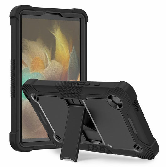 For Samsung Galaxy Tab A9 Kickstand Cover Silicone + PC Defender Shockproof Tablet Case - Black