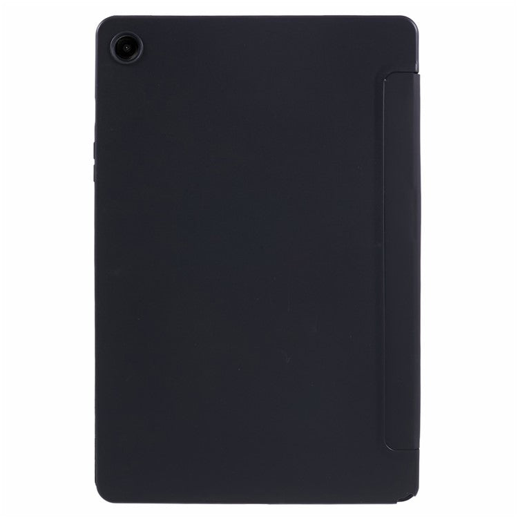 For Samsung Galaxy Tab A9 Tri-fold Stand Cover PU Leather Honeycomb Texture Tablet Case - Black