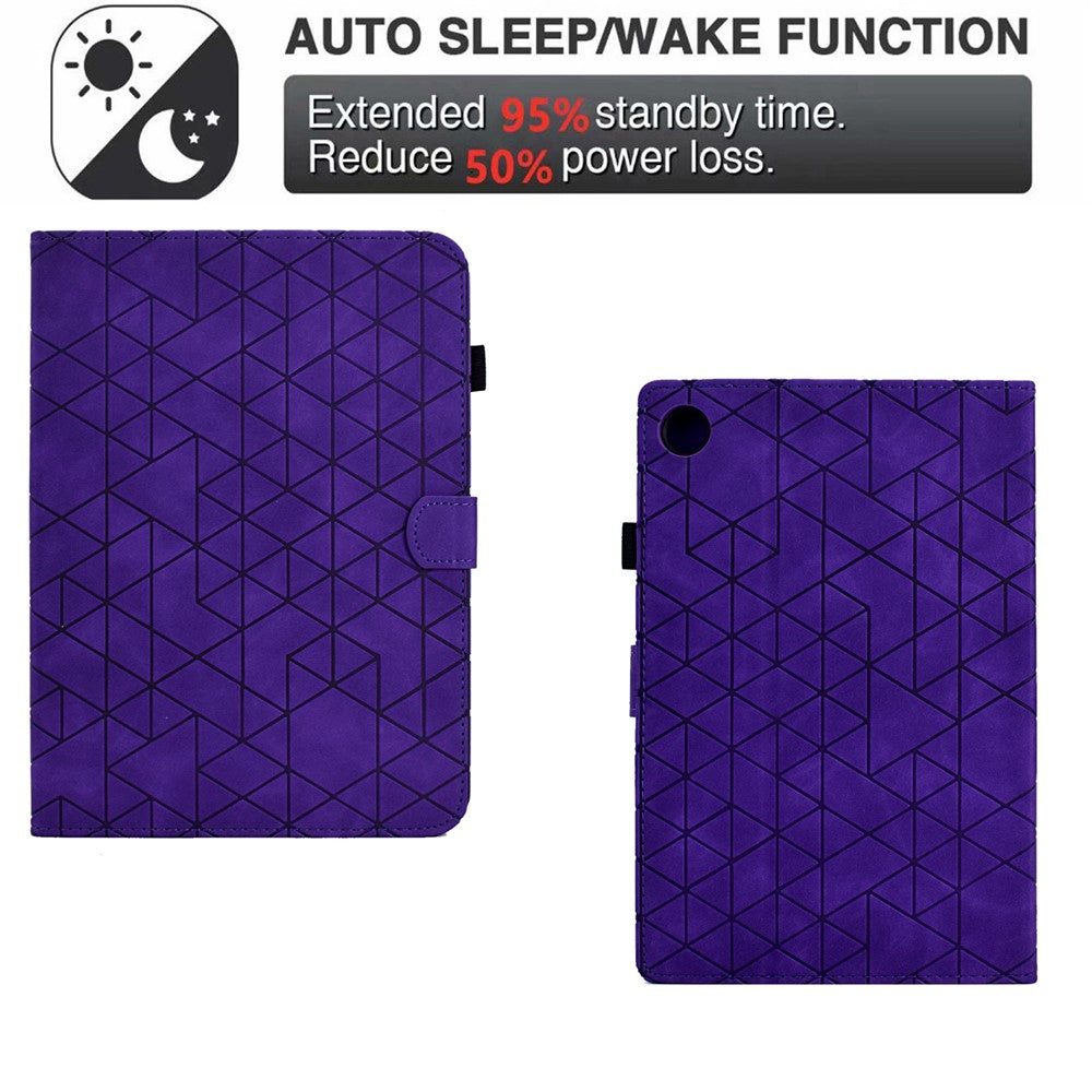 For Lenovo Tab M10 (Gen 3) Case PU Leather Tablet Cover with Card Holder - Purple