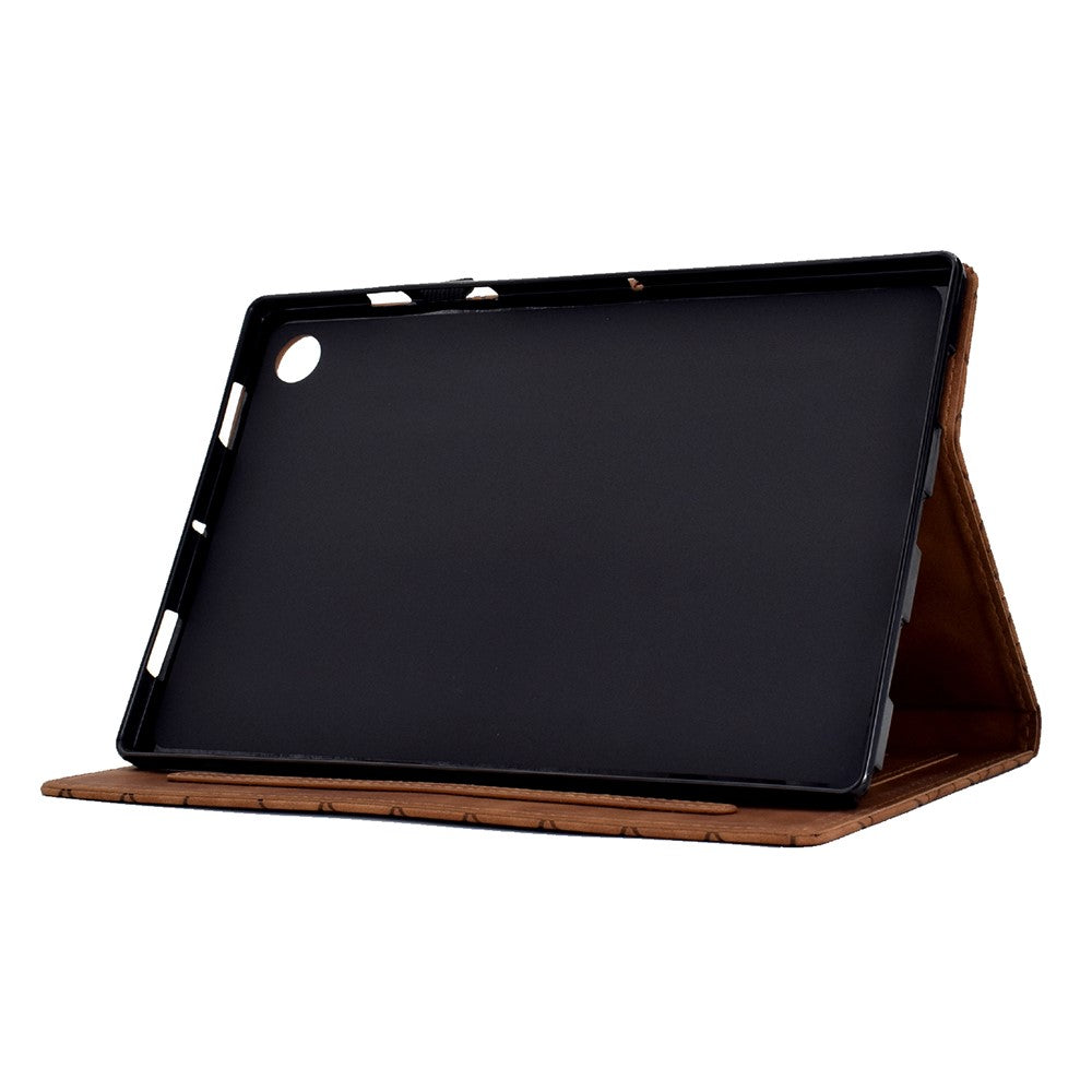 For Lenovo Tab M10 (Gen 3) Case PU Leather Tablet Cover with Card Holder - Brown