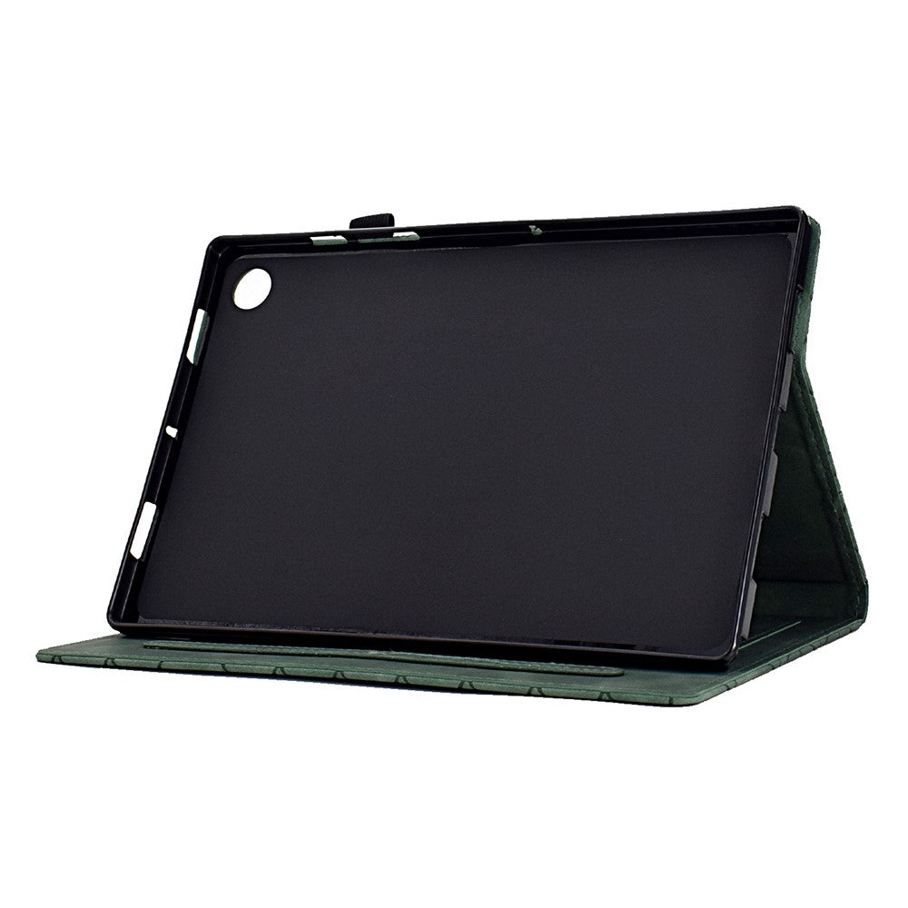 For Lenovo Tab M10 Plus (3rd Gen) Case Card Slots Tablet Leather Cover - Green