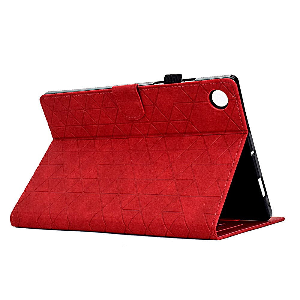 For Lenovo Tab M10 Plus (3rd Gen) Case Card Slots Tablet Leather Cover - Red