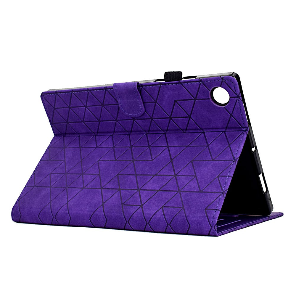 For Lenovo Tab M10 Plus (3rd Gen) Case Card Slots Tablet Leather Cover - Purple