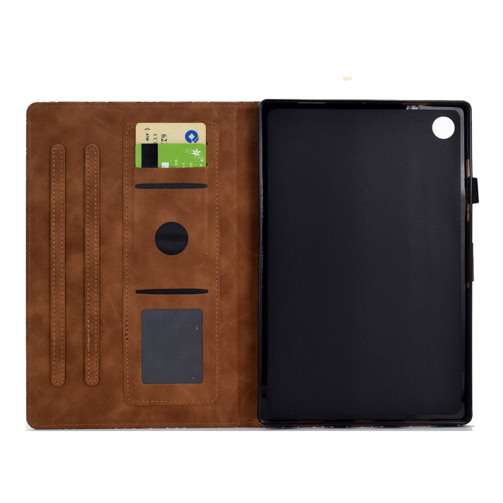 For Lenovo Tab M10 Plus (3rd Gen) Case Card Slots Tablet Leather Cover - Brown