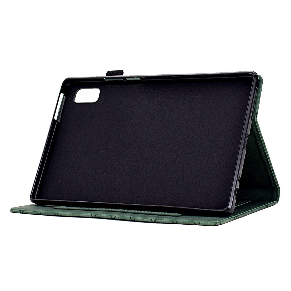 For Lenovo Tab M9 TB-310FU Case Rhombus Imprinted Stand Leather Tablet Cover - Green