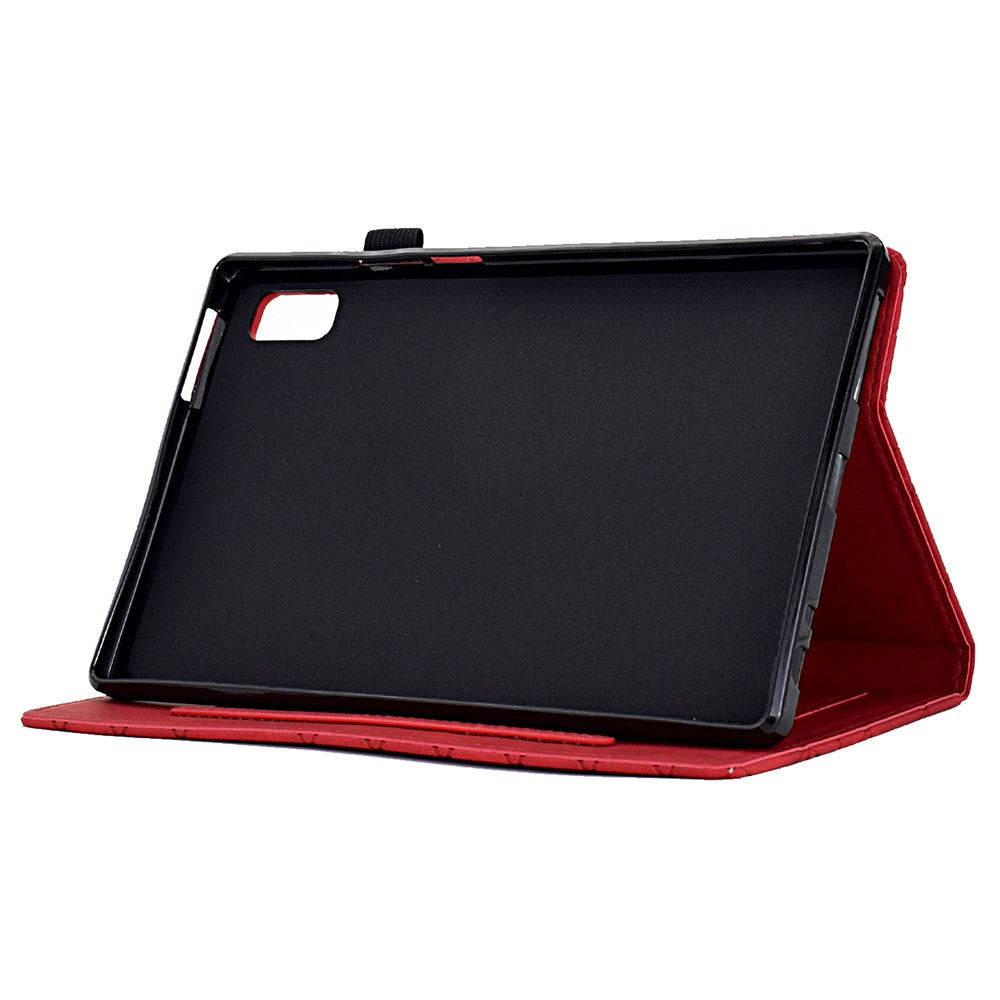For Lenovo Tab P11 Gen 2 TB-350 Case PU Leather Card Slots Tablet Stand Cover - Red