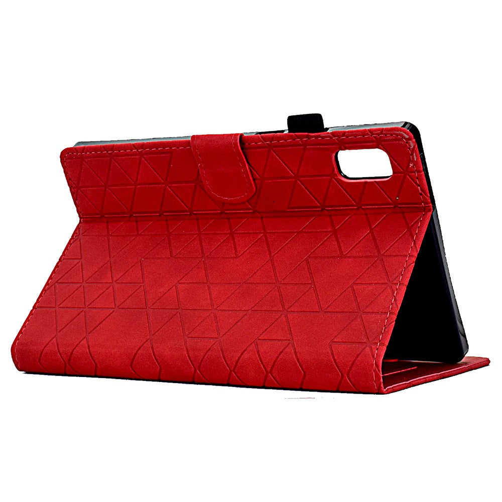 For Lenovo Tab P11 Gen 2 TB-350 Case PU Leather Card Slots Tablet Stand Cover - Red