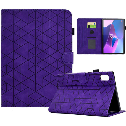 For Lenovo Tab P11 Gen 2 TB-350 Case PU Leather Card Slots Tablet Stand Cover - Purple