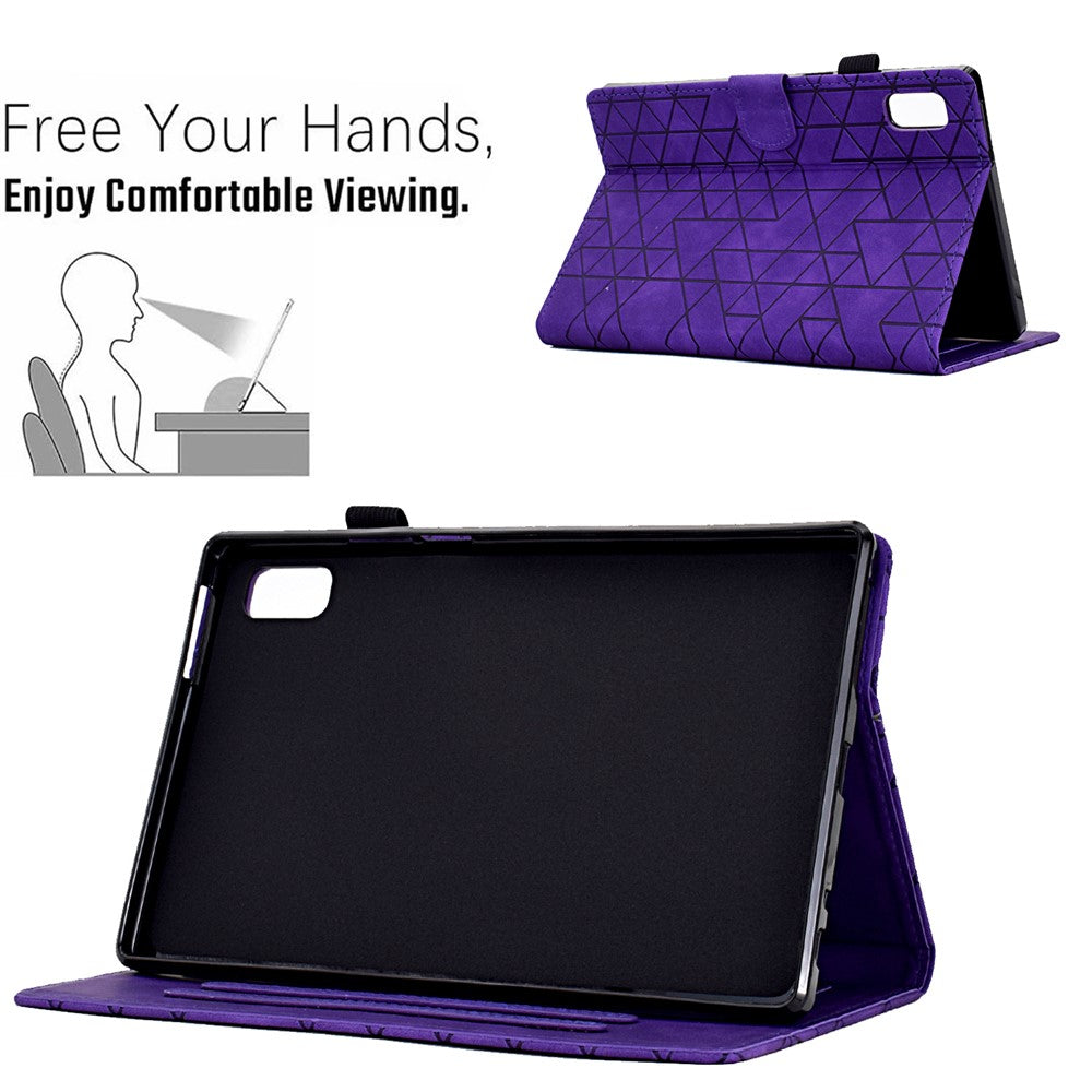 For Lenovo Tab P11 Gen 2 TB-350 Case PU Leather Card Slots Tablet Stand Cover - Purple